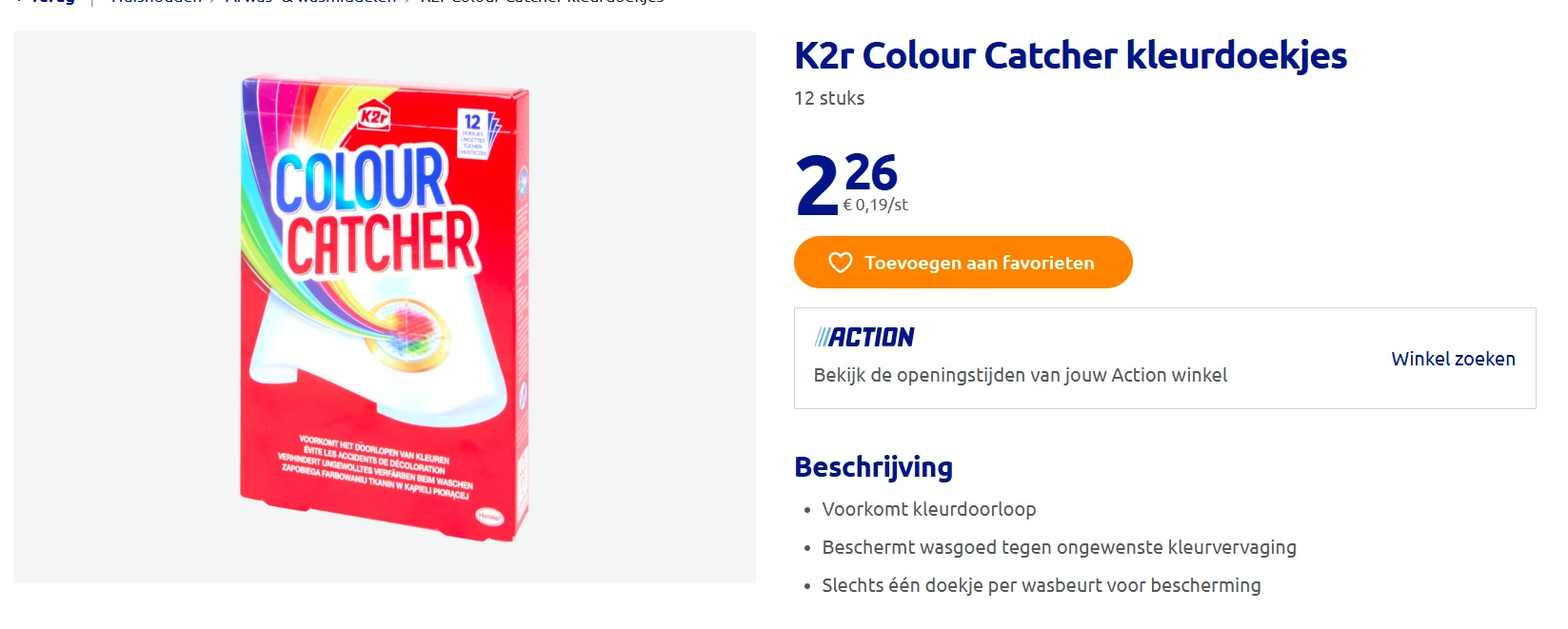 K2r Colour Catcher kleurdoekjes goedkoop bij Action ✨