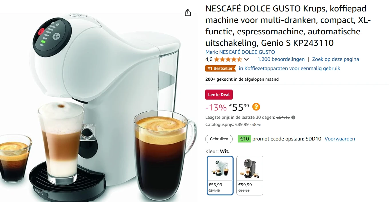 dolce gusto machine automatisch
