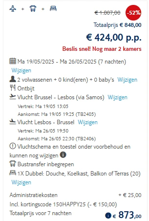 8-daagse naar Griekenland voor € 436,5 p.p. (inclusief vlucht) ☀️
