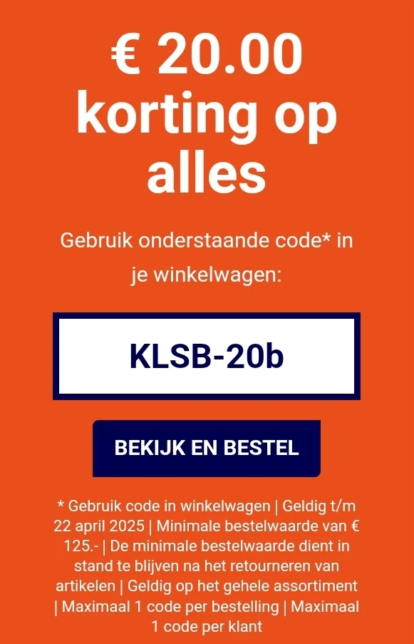 €20 korting op alles bij Futurumshop