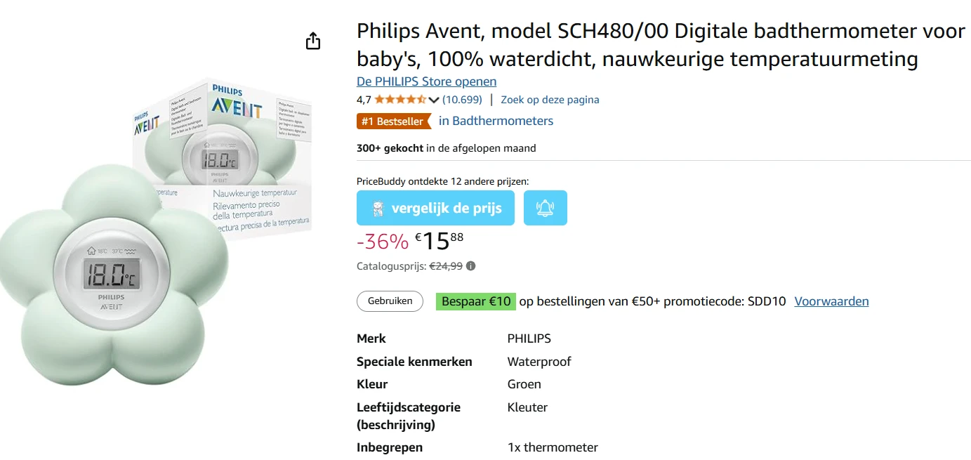 Philips badthermometer met hoge korting 🌺 Amazon België