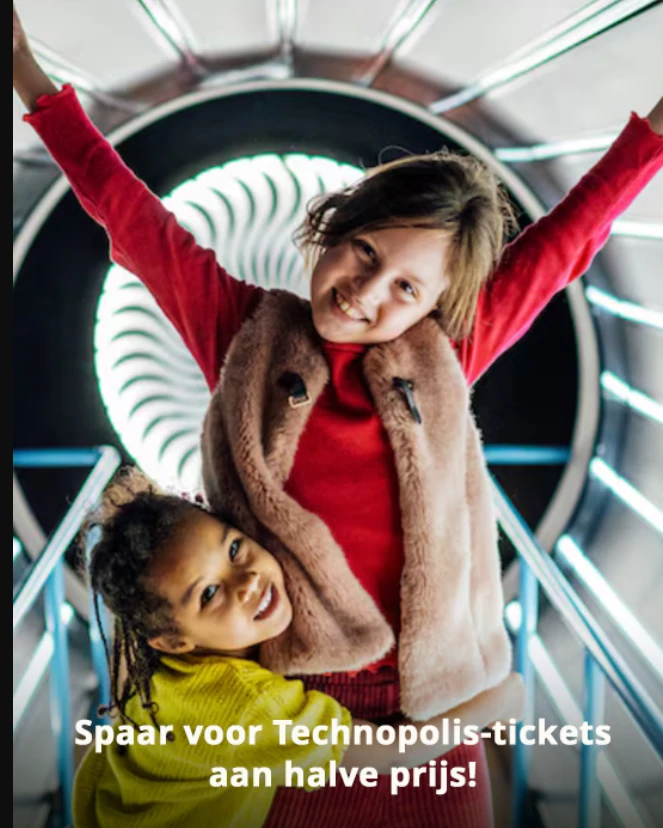 Spaar voor Technopolis tickets aan halve prijs 💛 Technopolis
