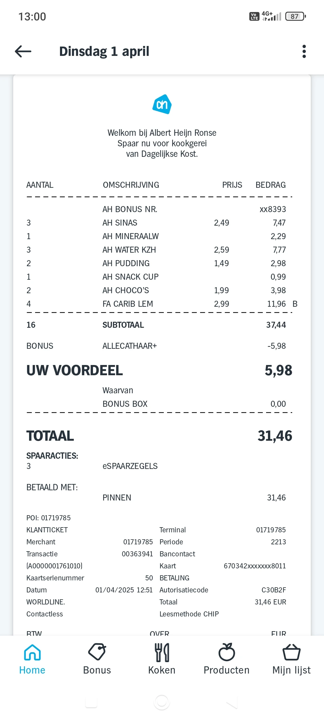 Deodorant 2+2 gratis bij ah