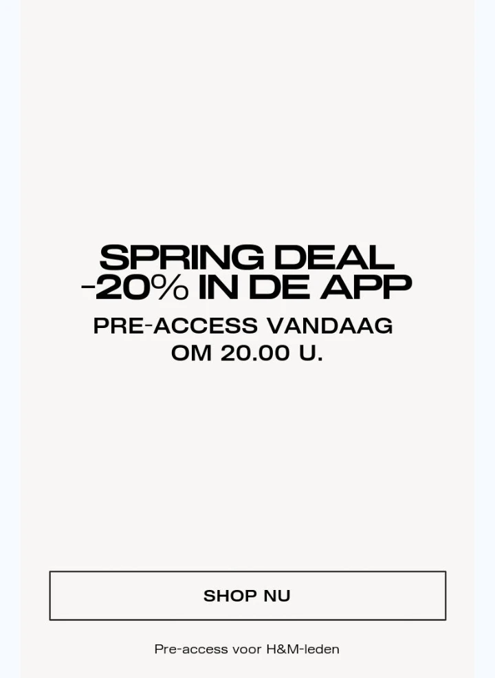Spring Deal -20% bij H&M !👚👖🛍️