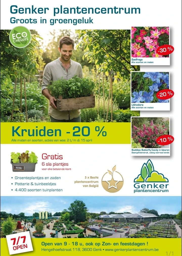 Gratis 6 sla plantjes bij Genker plantencentrum
