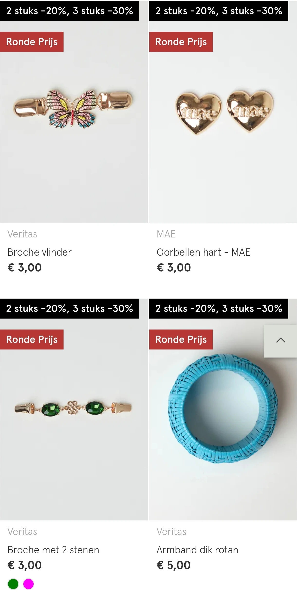 ALLE JUWELEN 2 STUKS -20% | 3 STUKS = -30%