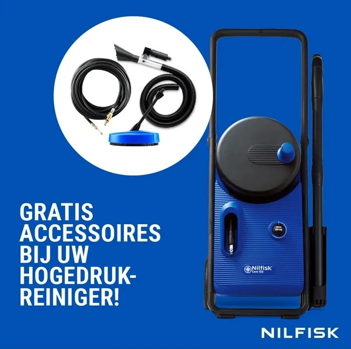 Gratis accessoires bij je hogedrukreiniger van Nilfisk!