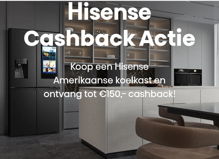 Cashback Amerikaanse koelkast Hisense
