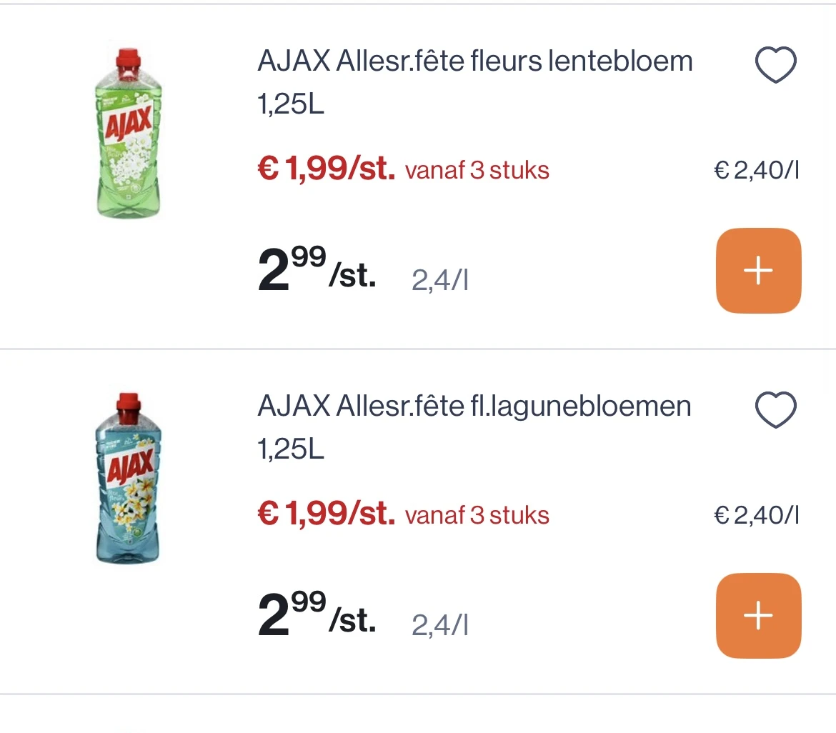 Ajax allesreiniger -33,34% korting