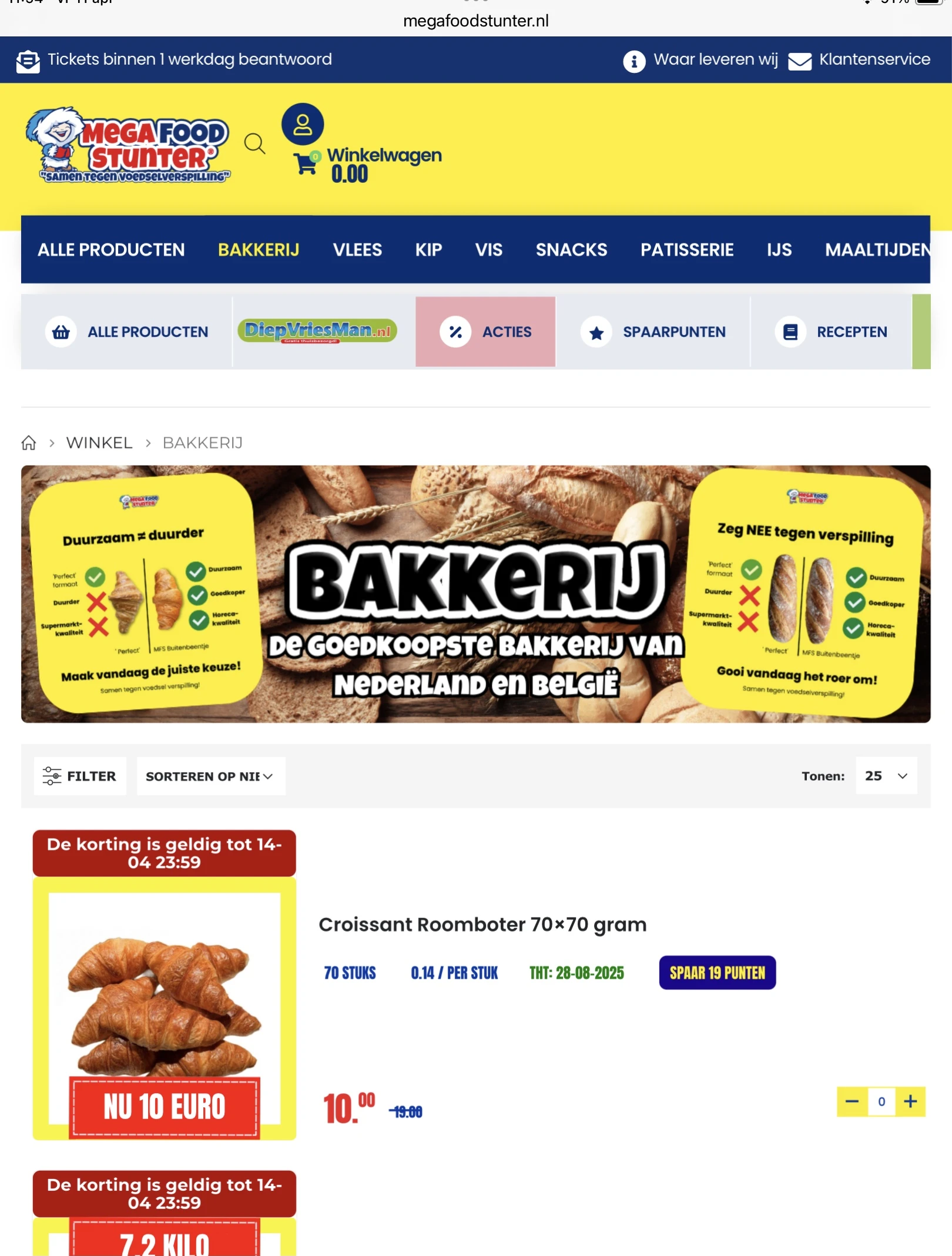 Bakkerijknallers tot -80% bij megafoodstunter