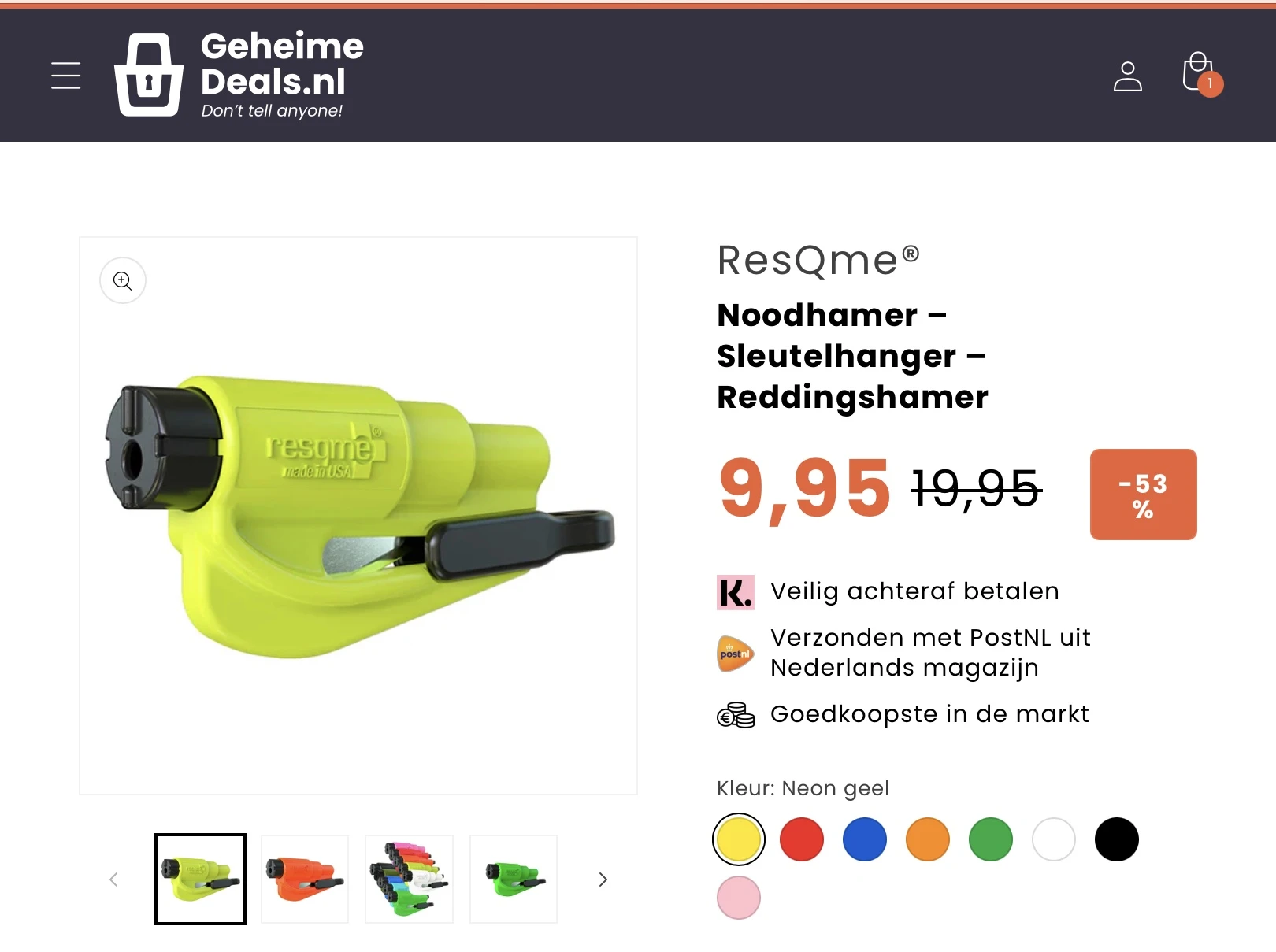 Noodhamer – Sleutelhanger – Reddingshamer
