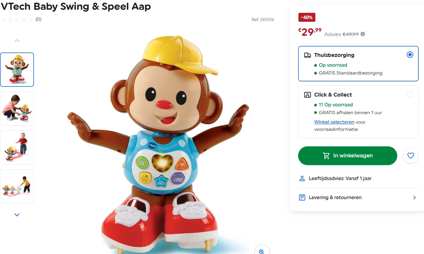 -40% 🐵 VTech Baby Swing & Speel Aap