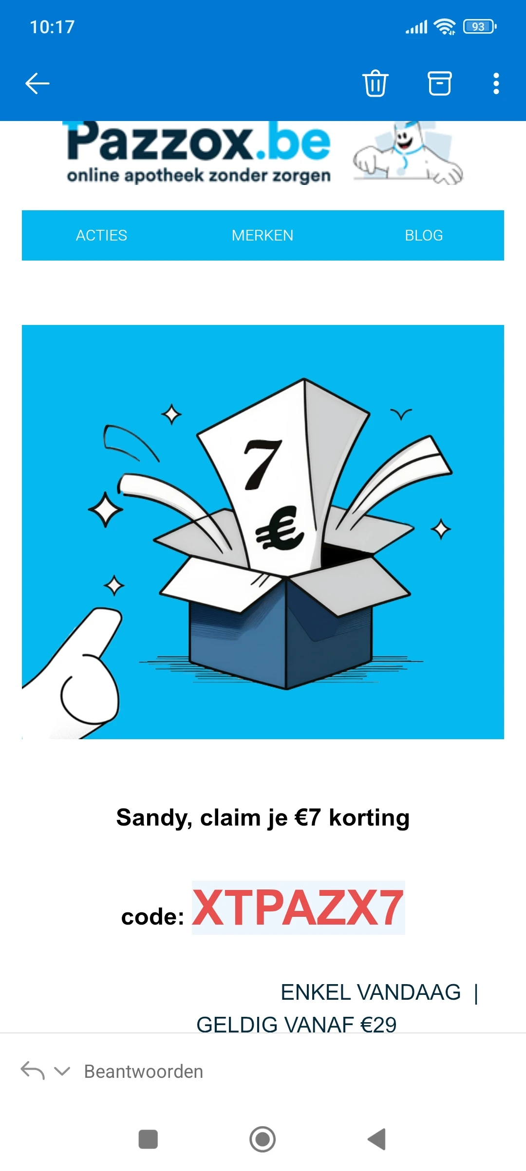 Pazzox: €7 korting