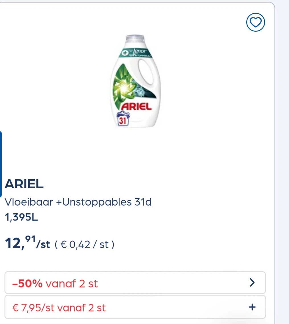 Collect&go ariel+ -50% extra