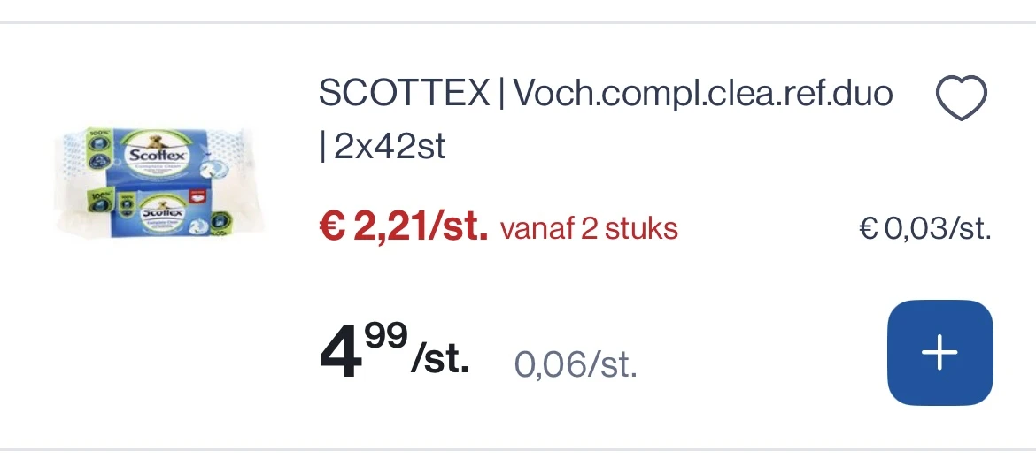 Scottex vochtig toiletpapier aan mooie prijs