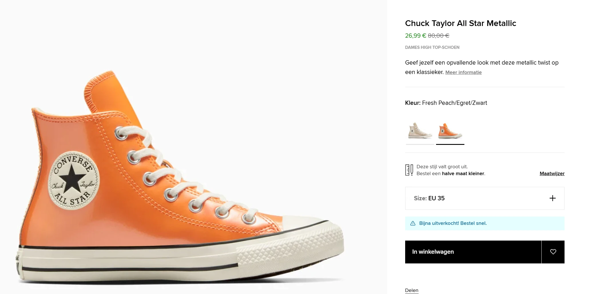 Tot 70% korting op Converse voor het hele gezin