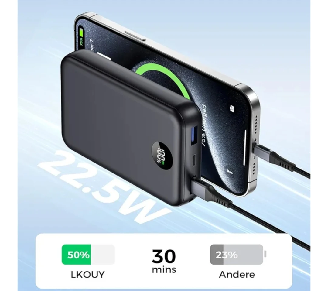 Power bank aan -85%👍