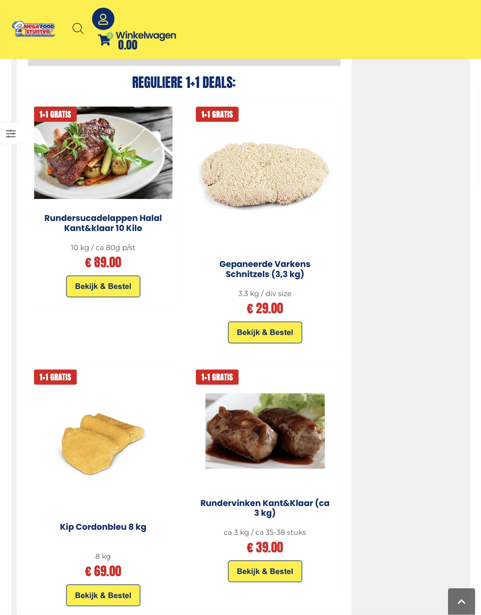 Diepvriesproducten van vlees tot croissants