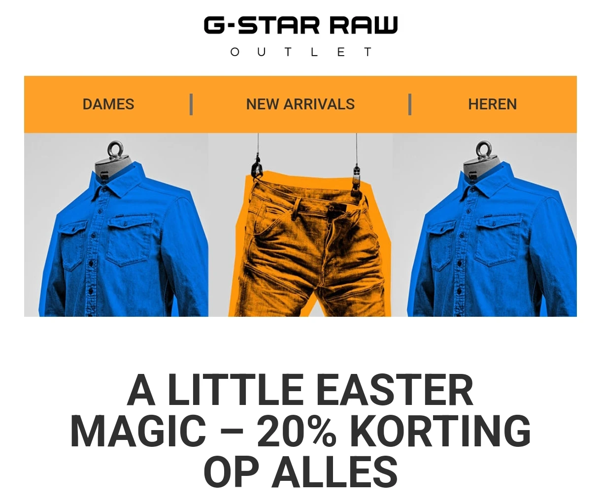20% extra korting in de outlet van G-Star