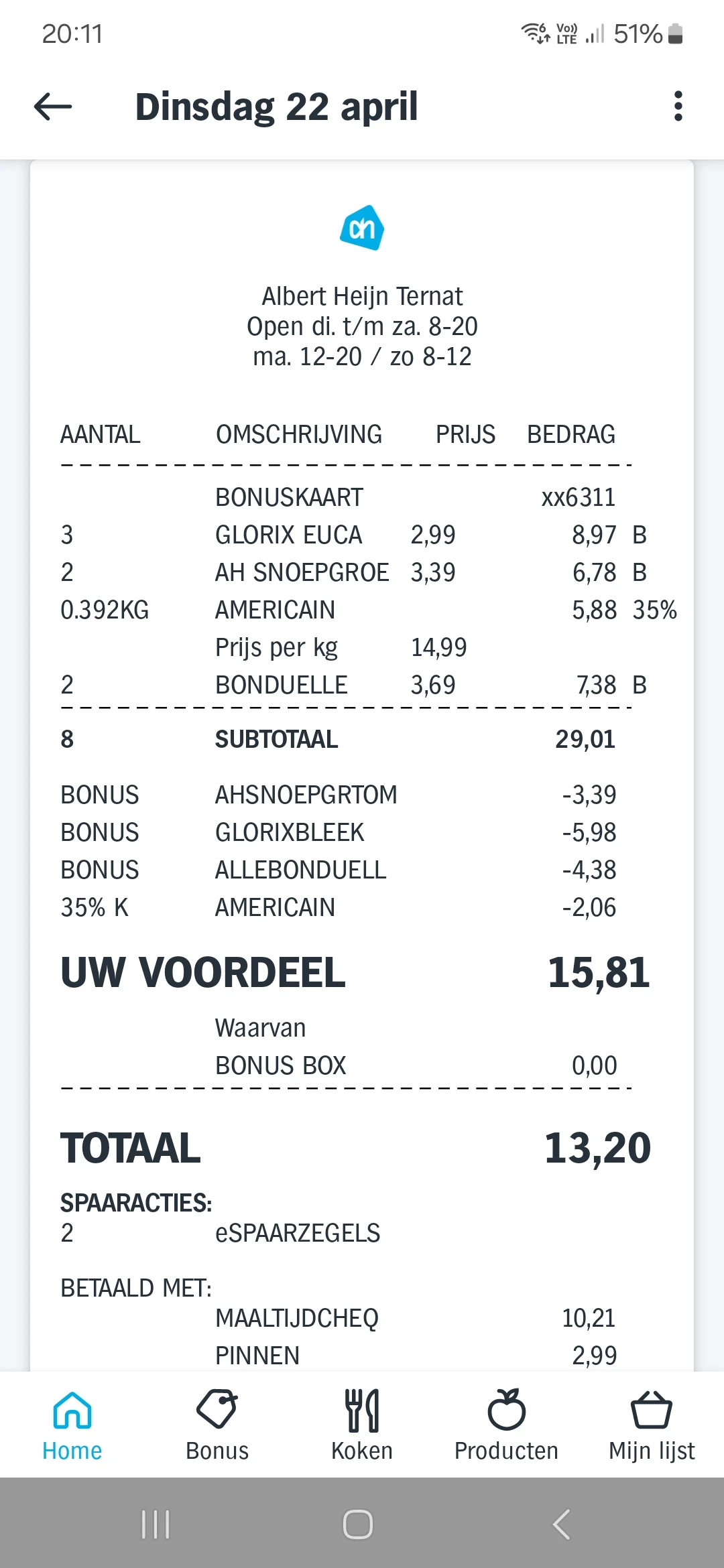 Albert heijn snoeptomaten, glorix, ..