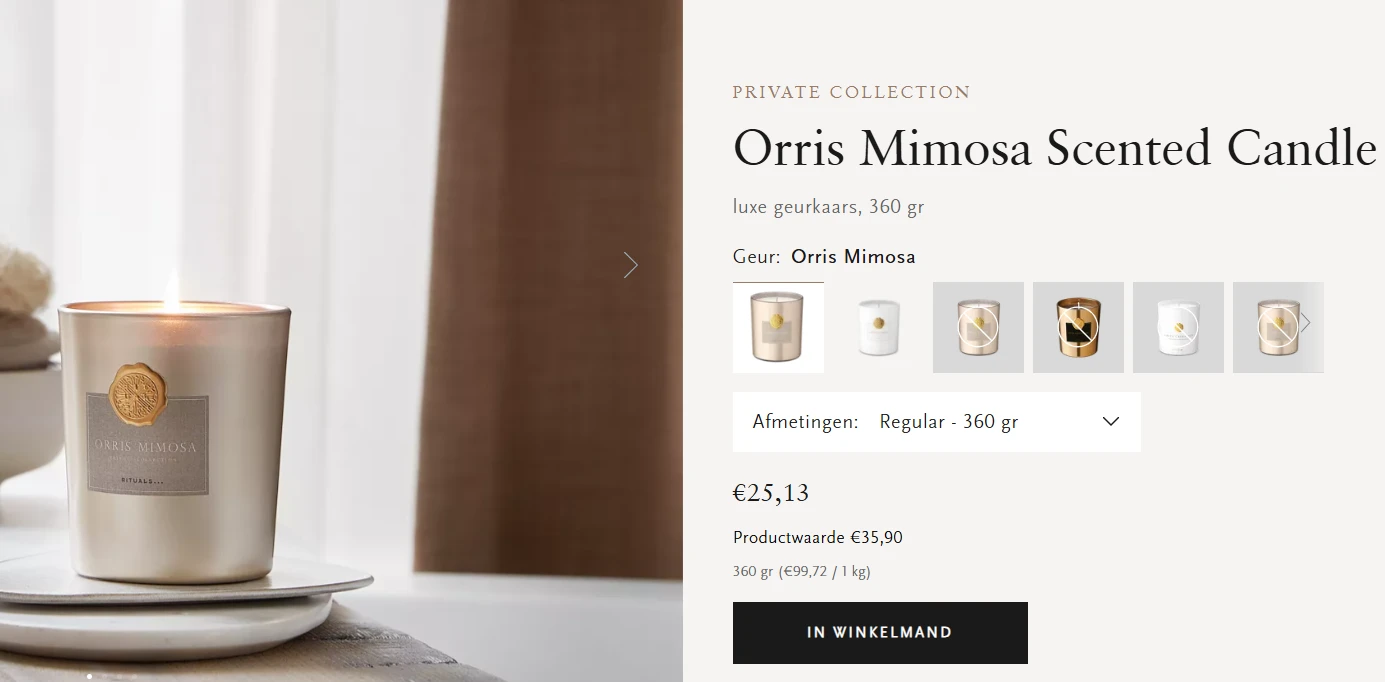 Tot -50% in de outlet van Rituals