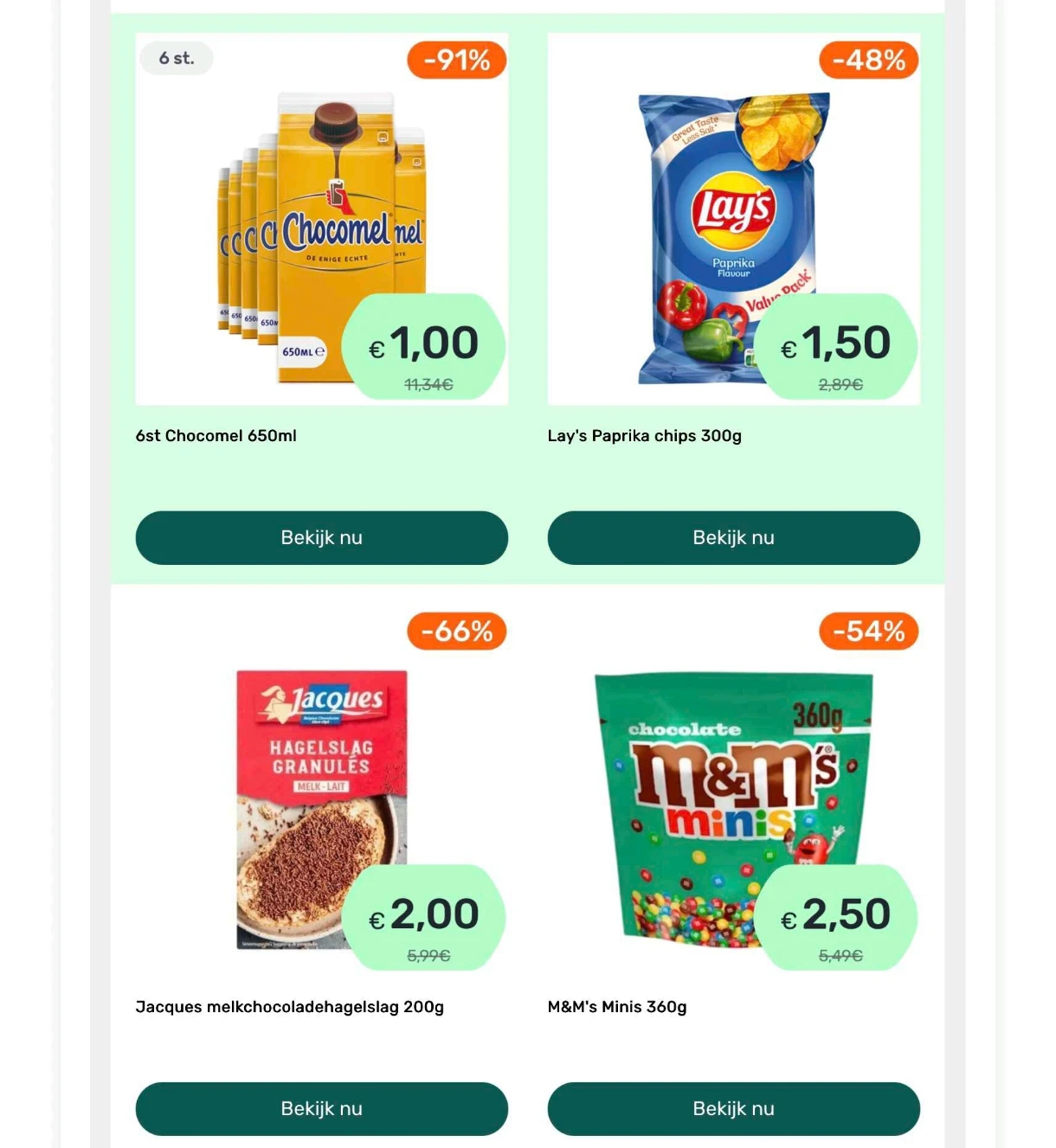 Tot 91% korting op superkoopjes bij foodello