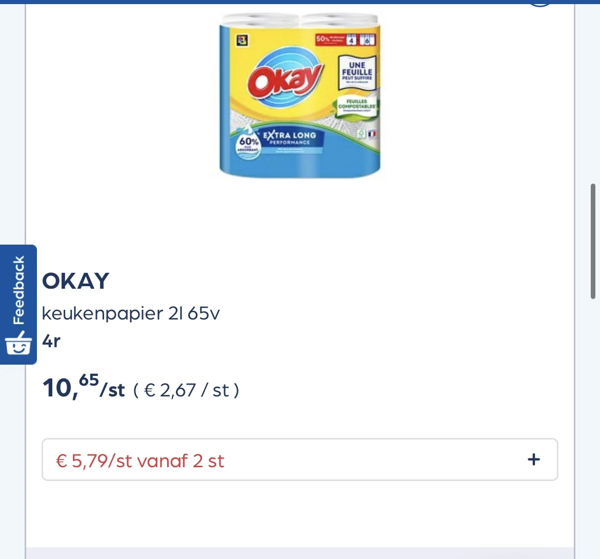Okay keukenpapier -50%