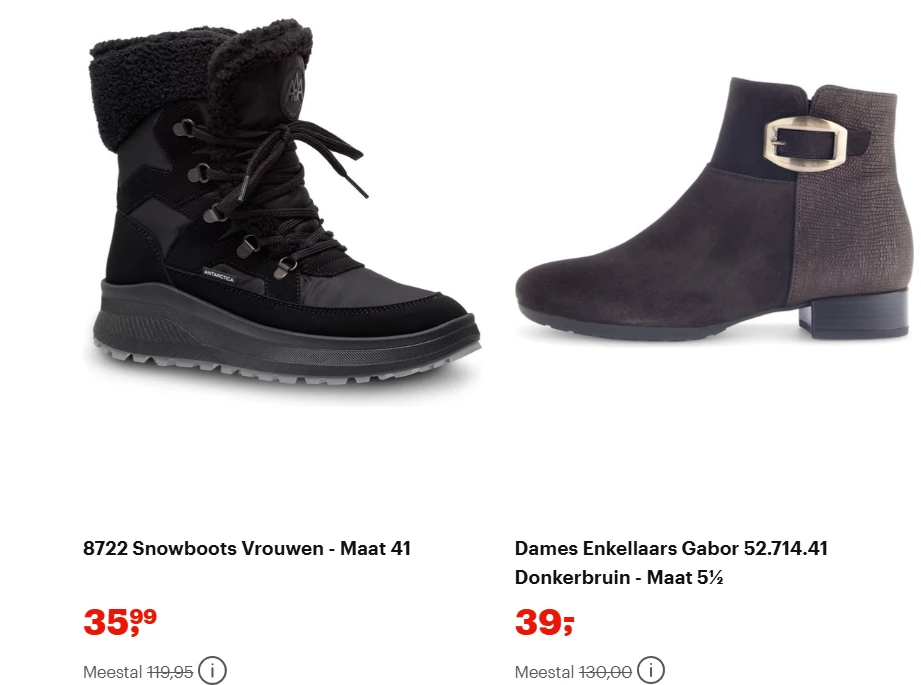 schoenen met korting boven 70 procent bij bol