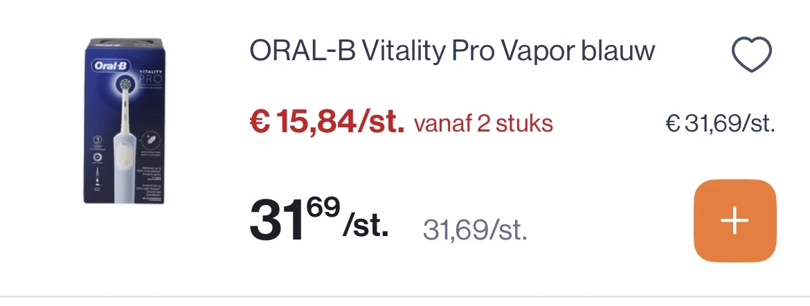 Oral B producten -50% reactie Albert Heyn