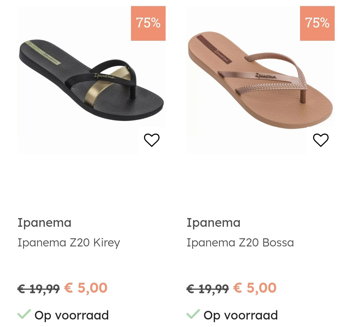 Teenslippers aan 5€ bij multi bazar