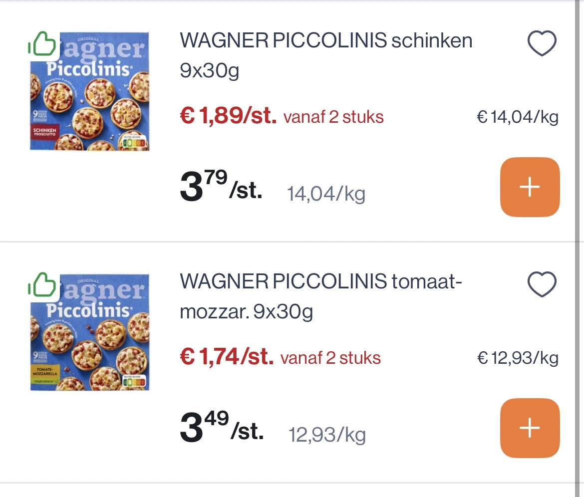 Wagner piccolinis -50%