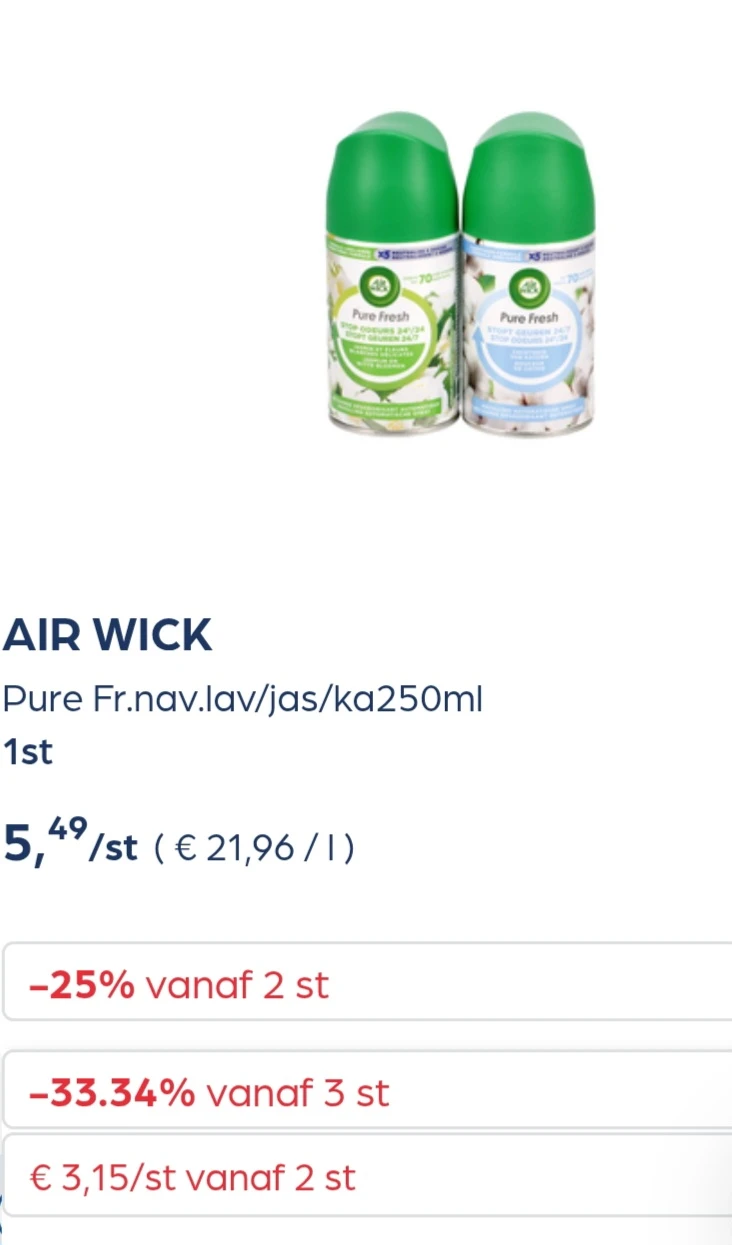 Air wick -33,34% extra