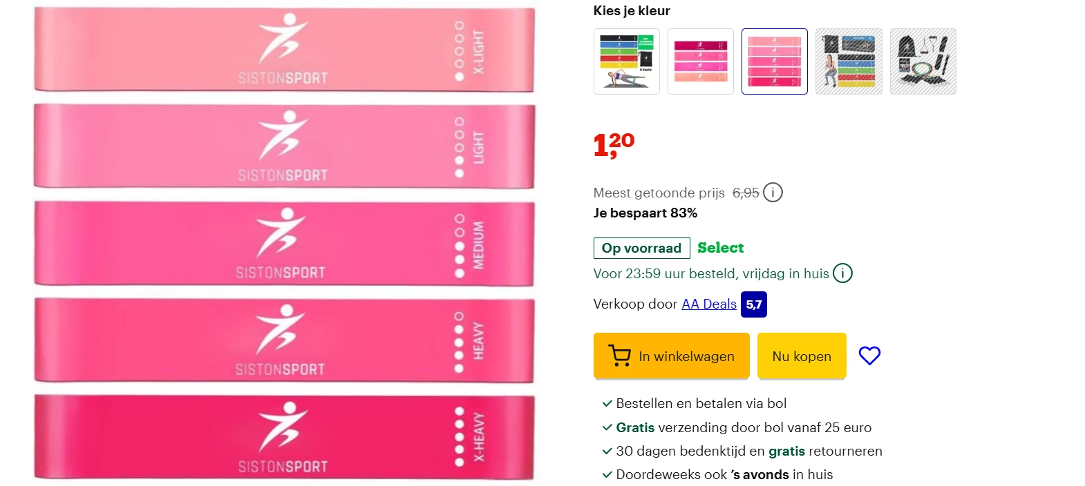 weerstandsbanden bij bol