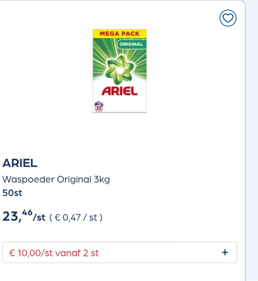 Ariel waspoeder Original 3kg 50st