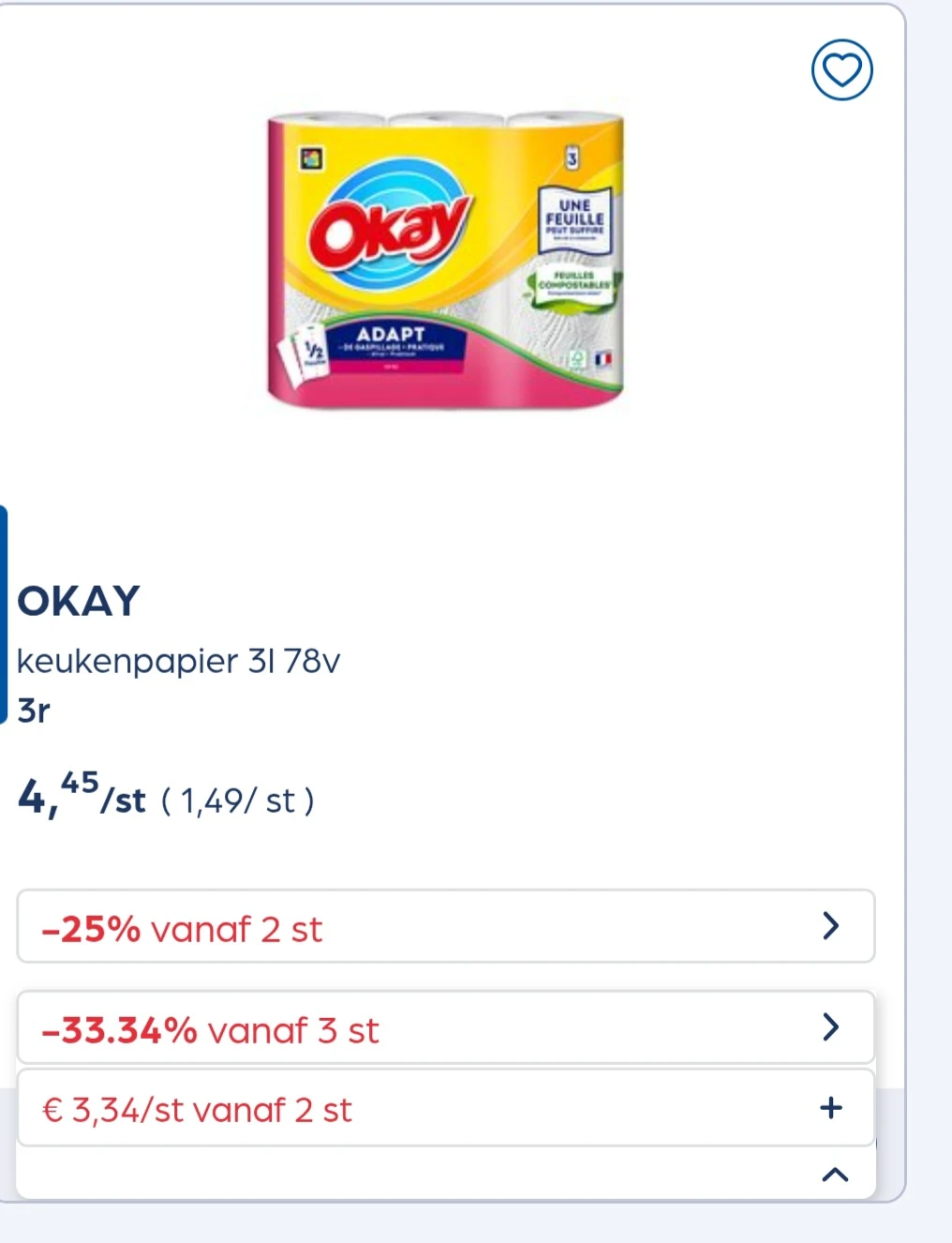 Okay keukenrol -33,34% extra