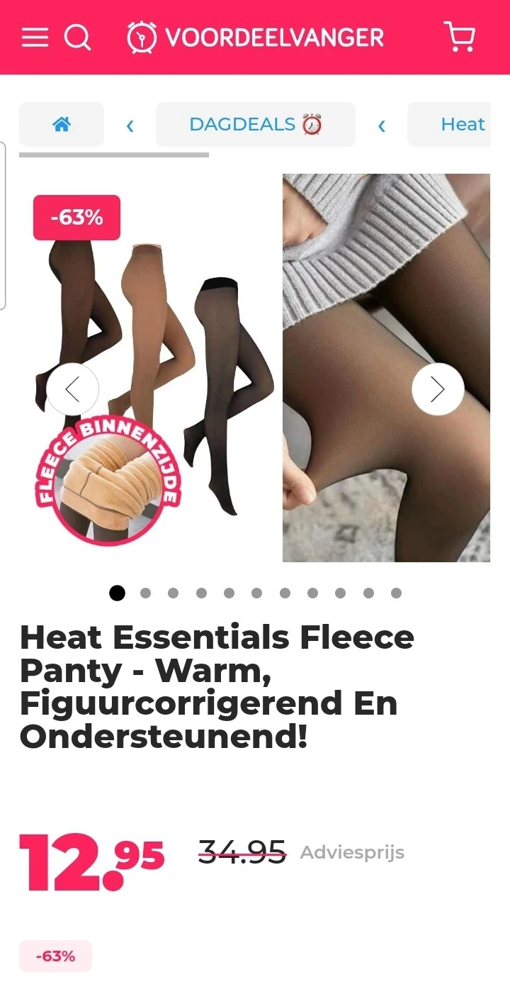 Heat Essentials Fleece Panty - Warm, Figuurcorrigerend En Ondersteunend! -63%