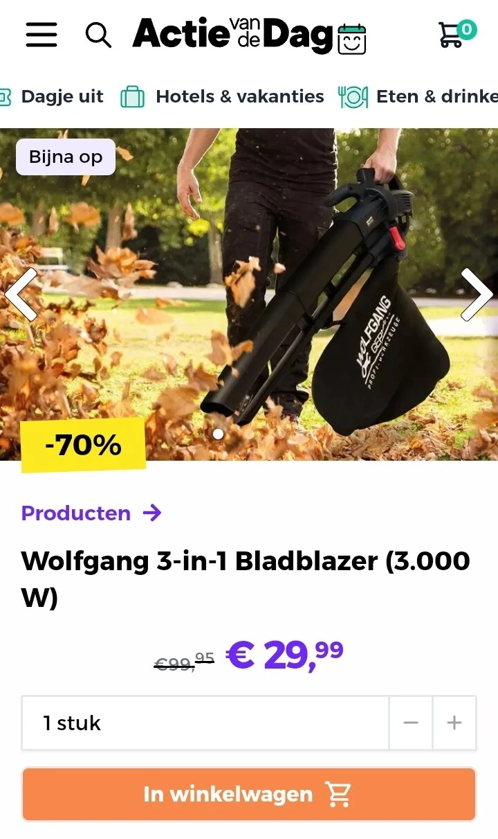Wolfgang 3-in-1 Bladblazer (3.000 W) -70%