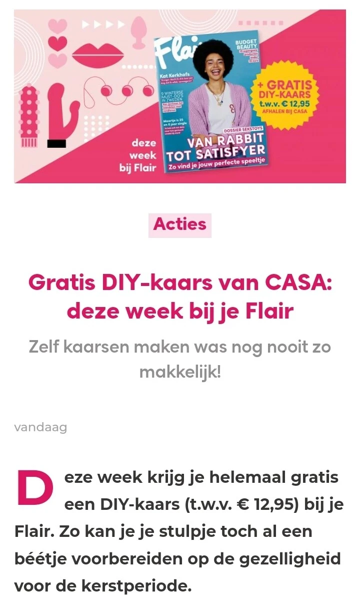 Flair DIY-kaars gratis