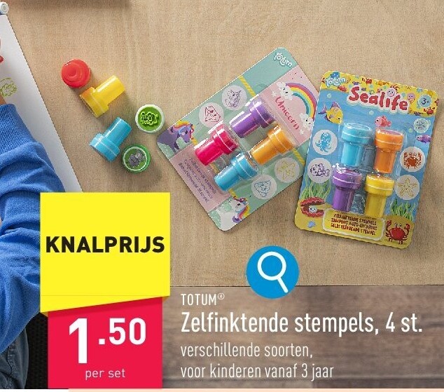 Zelfinktende stempels, 4 st.