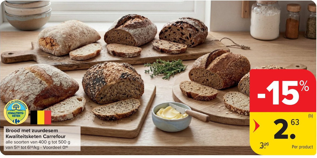 Brood met zuurdesem Kwaliteitsketen Carrefour