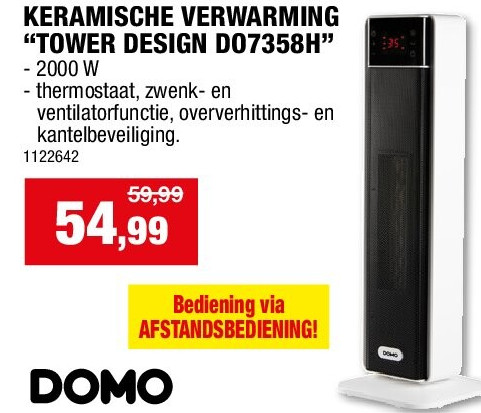 KERAMISCHE VERWARMING “TOWER DESIGN DO7358H”