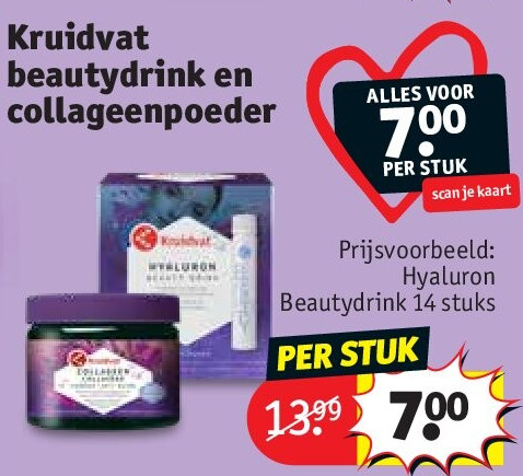 Kruidvat beautydrink en collageenpoeder