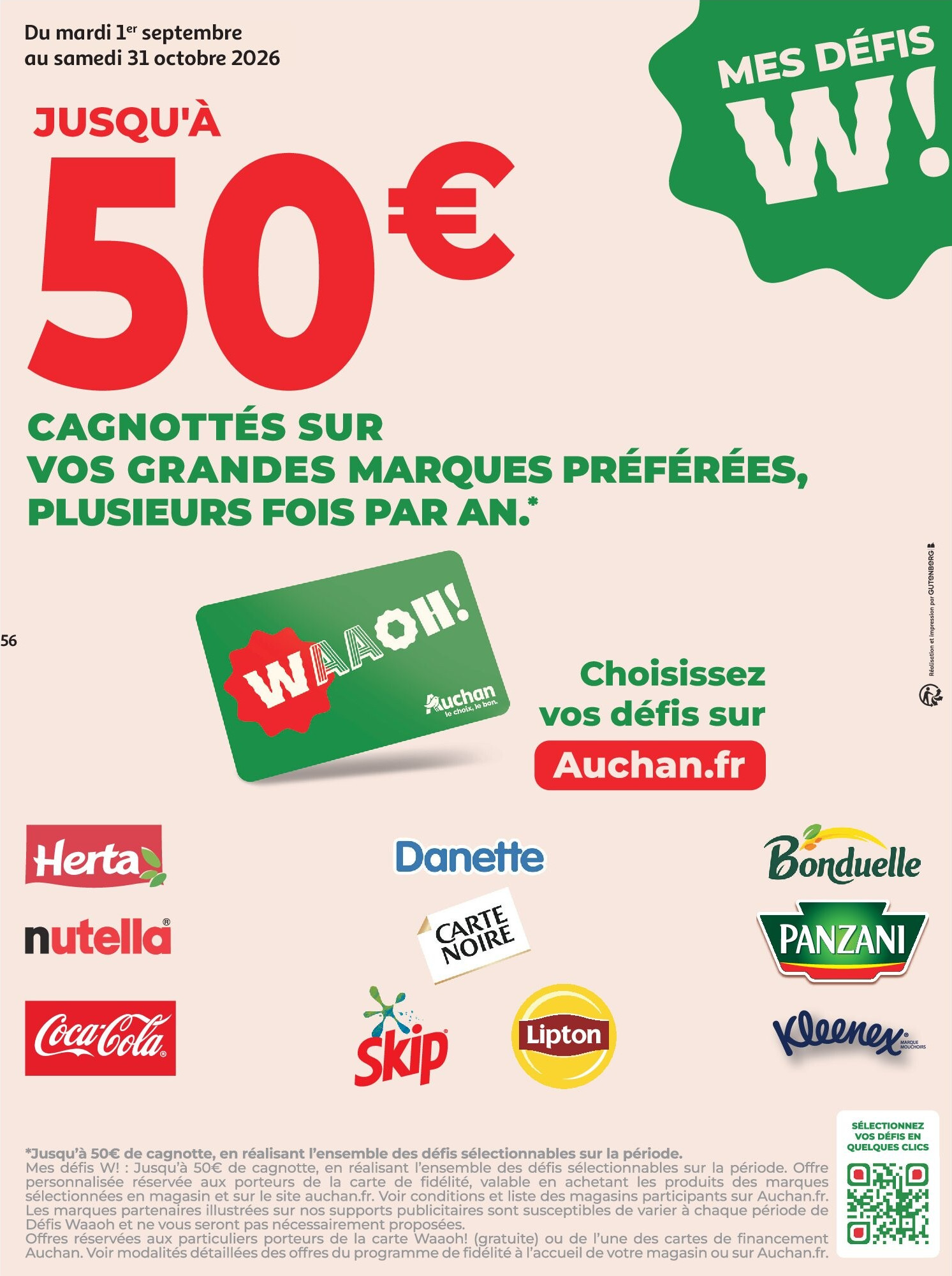 Défis W! – cagnottez sur vos grandes marques préférées
