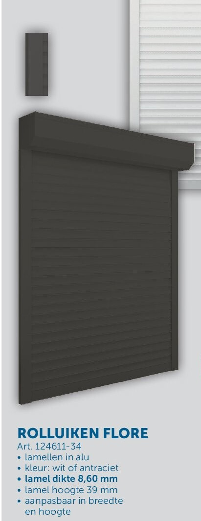 ROLLUIKEN STANDAARDMATEN EN MAATWERK ROLLUIKEN FLORE