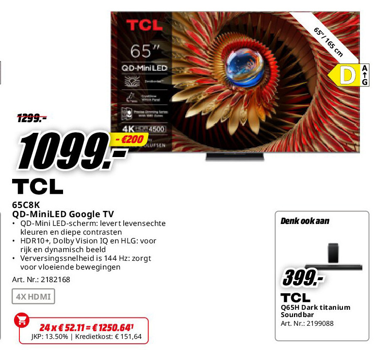TCL 65C8K QD-MiniLED Google TV