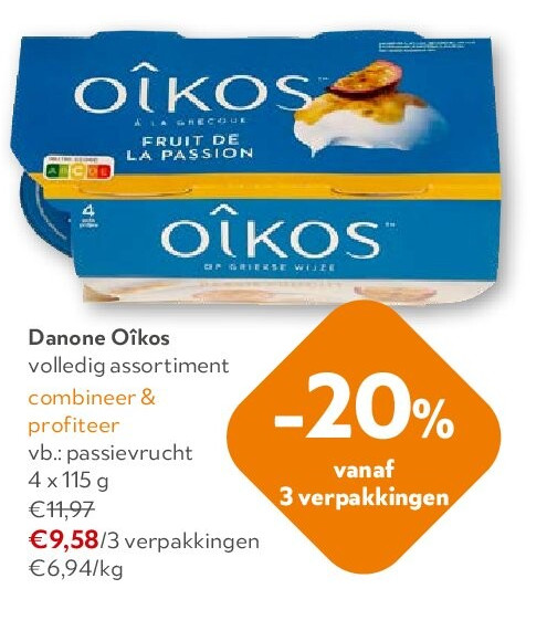 Danone Oîkos passievrucht 4 x 115 g