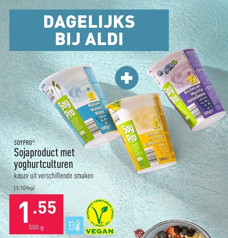 Sojaproduct met yoghurtculturen