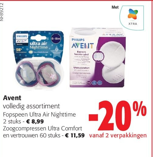 Avent Fopspeen Ultra Air Nighttime 2 stuks
