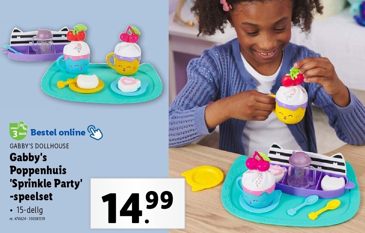 Gabby's Poppenhuis 'Sprinkle Party' -speelset