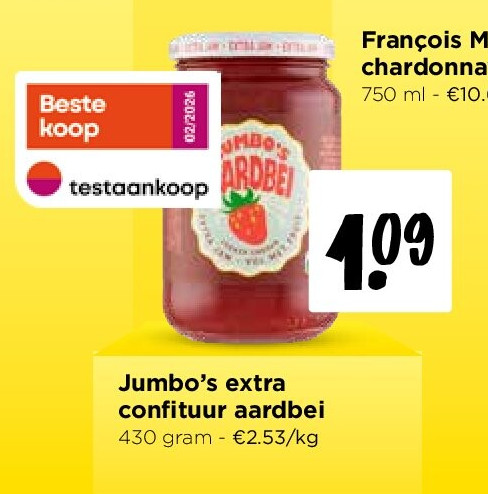 Jumbo’s extra confituur aardbei